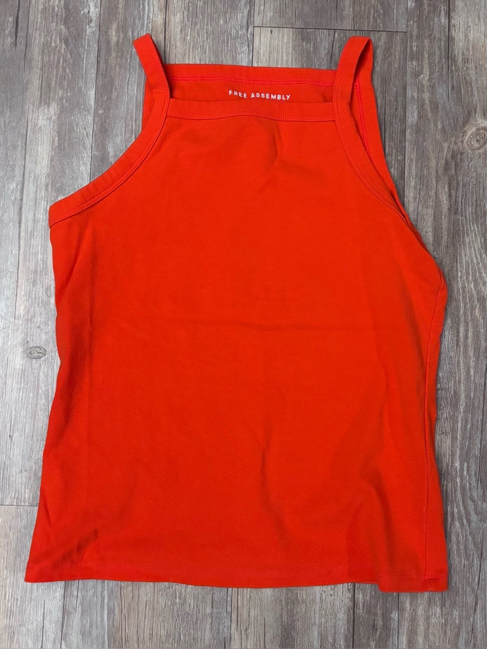 Women's orange Square Neck Tank Top